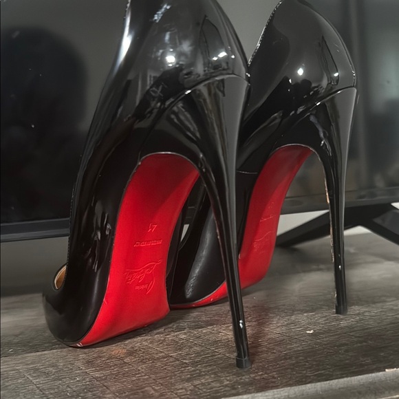 Christian Louboutin Black and Red Heels - Picture 1 of 6